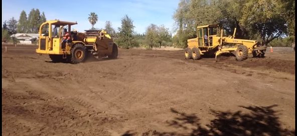 Road grading work in Butte County