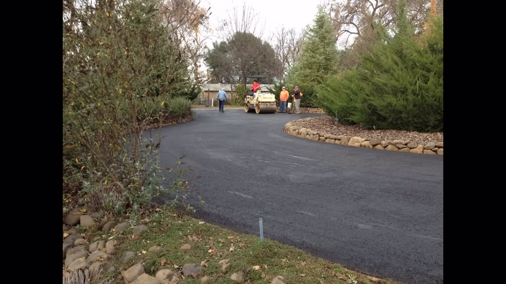 Finished asphalt road